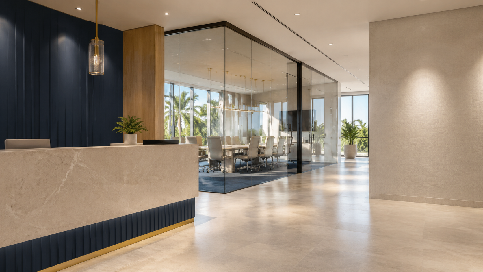 Pristine modern Florida professional office supported by Brio commercial property solutions